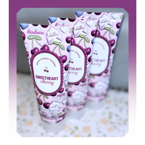 Bath & Body Works Sweetheart Cherry 8 fl oz Ultimate Hydration Body Cream x3 - Picture 1 of 5
